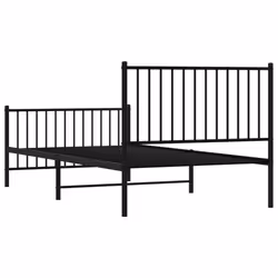 vidaXL Metal Bed Frame with Headboard Bedroom Metal Platform Bed Base Bedstead - 100 x 200 cm, with headboard & footboard - Additional view 7