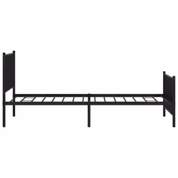 vidaXL Metal Bed Frame with Headboard Bedroom Metal Platform Bed Base Bedstead - 107 x 203 cm, with headboard & footboard - Additional view 6