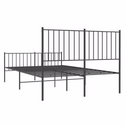 vidaXL Metal Bed Frame with Headboard Bedroom Metal Platform Bed Base Bedstead - with headboard & footboard, 120 x 200 cm - Additional view 7