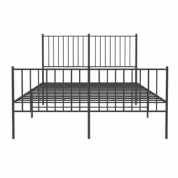 vidaXL Metal Bed Frame with Headboard Bedroom Metal Platform Bed Base Bedstead - with headboard & footboard, 140 x 190 cm - Additional view 6