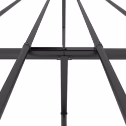 vidaXL Metal Bed Frame with Headboard Bedroom Metal Platform Bed Base Bedstead - 140 x 200 cm, with headboard & footboard - Additional view 8