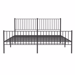 vidaXL Metal Bed Frame with Headboard Bedroom Metal Platform Bed Base Bedstead - 183 x 213 cm, with headboard & footboard - Additional view 5