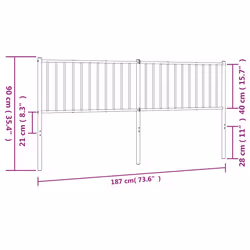 VidaXL 350901 headboard/footboard Black - Additional view 7