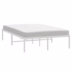 vidaXL Metal Bed Frame with Headboard Bedroom Metal Platform Bed Base Bedstead - 207 x 125 x 31 cm, without headboard - Additional view 4