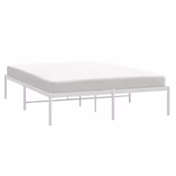 vidaXL Metal Bed Frame with Headboard Bedroom Metal Platform Bed Base Bedstead - 207 x 146 x 31 cm, without headboard - Additional view 3