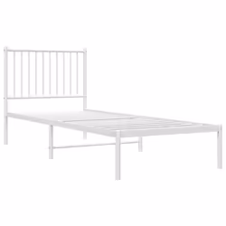 vidaXL Metal Bed Frame with Headboard Bedroom Metal Platform Bed Base Bedstead - 80 x 200 cm, with headboard