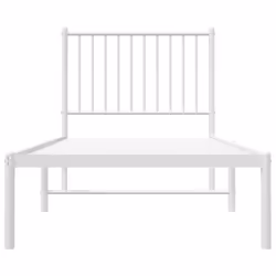vidaXL Metal Bed Frame with Headboard Bedroom Metal Platform Bed Base Bedstead - 80 x 200 cm, with headboard - Additional view 4