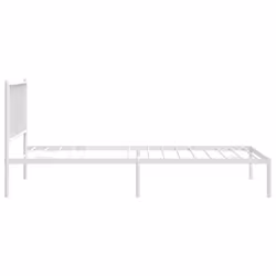 vidaXL Metal Bed Frame with Headboard Bedroom Metal Platform Bed Base Bedstead - 80 x 200 cm, with headboard - Additional view 5