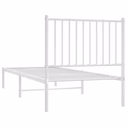 vidaXL Metal Bed Frame with Headboard Bedroom Metal Platform Bed Base Bedstead - 80 x 200 cm, with headboard - Additional view 6
