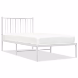 vidaXL Metal Bed Frame with Headboard Bedroom Metal Platform Bed Base Bedstead - 90 x 190 cm, with headboard - Additional view 3