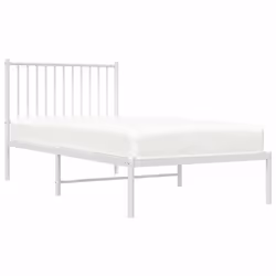 vidaXL Metal Bed Frame with Headboard Bedroom Metal Platform Bed Base Bedstead - 90 x 190 cm, with headboard - Additional view 4