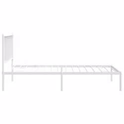 vidaXL Metal Bed Frame with Headboard Bedroom Metal Platform Bed Base Bedstead - 90 x 190 cm, with headboard - Additional view 7