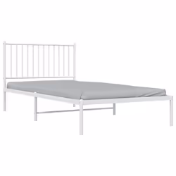 vidaXL Metal Bed Frame with Headboard Bedroom Metal Platform Bed Base Bedstead - 100 x 200 cm, with headboard - Additional view 2