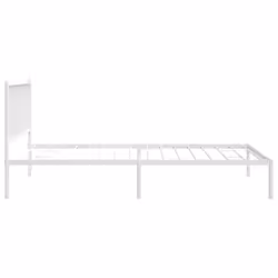 vidaXL Metal Bed Frame with Headboard Bedroom Metal Platform Bed Base Bedstead - 100 x 200 cm, with headboard - Additional view 5