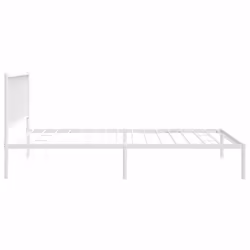 vidaXL Metal Bed Frame with Headboard Bedroom Metal Platform Bed Base Bedstead - 107 x 203 cm, with headboard - Additional view 2