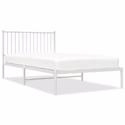 vidaXL Metal Bed Frame with Headboard Bedroom Metal Platform Bed Base Bedstead - 107 x 203 cm, with headboard - Additional view 3