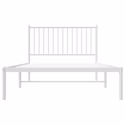 vidaXL Metal Bed Frame with Headboard Bedroom Metal Platform Bed Base Bedstead - 107 x 203 cm, with headboard - Additional view 6