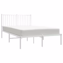 vidaXL Metal Bed Frame with Headboard Bedroom Metal Platform Bed Base Bedstead - 207 x 125 x 90.5 cm, with headboard - Additional view 5
