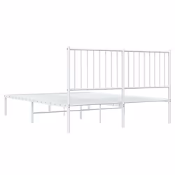 vidaXL Metal Bed Frame with Headboard Bedroom Metal Platform Bed Base Bedstead - 207 x 146 x 90.5 cm, with headboard - Additional view 2