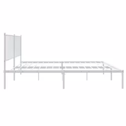 vidaXL Metal Bed Frame with Headboard Bedroom Metal Platform Bed Base Bedstead - 207 x 146 x 90.5 cm, with headboard - Additional view 4