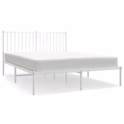 vidaXL Metal Bed Frame with Headboard Bedroom Metal Platform Bed Base Bedstead - 207 x 146 x 90.5 cm, with headboard - Additional view 7