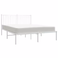 vidaXL Metal Bed Frame with Headboard Bedroom Metal Platform Bed Base Bedstead - 207 x 146 x 90.5 cm, with headboard - Additional view 8