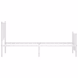 vidaXL Metal Bed Frame with Headboard Bedroom Metal Platform Bed Base Bedstead - 207 x 84.5 x 90.5 cm, with headboard & footboard - Additional view 5