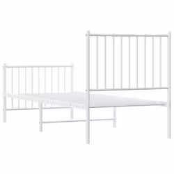 vidaXL Metal Bed Frame with Headboard Bedroom Metal Platform Bed Base Bedstead - 207 x 84.5 x 90.5 cm, with headboard & footboard - Additional view 6