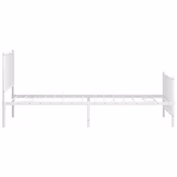 vidaXL Metal Bed Frame with Headboard Bedroom Metal Platform Bed Base Bedstead - 207 x 104.5 x 90.5 cm, with headboard & footboard - Additional view 7