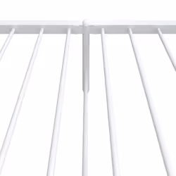 vidaXL Metal Bed Frame with Headboard Bedroom Metal Platform Bed Base Bedstead - 207 x 112 x 90.5 cm, with headboard & footboard - Additional view 3