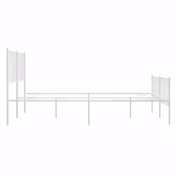 vidaXL Metal Bed Frame with Headboard Bedroom Metal Platform Bed Base Bedstead - 120 x 190 cm, with headboard & footboard - Additional view 5