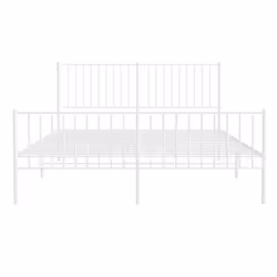 vidaXL Metal Bed Frame with Headboard Bedroom Metal Platform Bed Base Bedstead - 160 x 200 cm, with headboard & footboard - Additional view 5