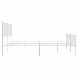 vidaXL Metal Bed Frame with Headboard Bedroom Metal Platform Bed Base Bedstead - 160 x 200 cm, with headboard & footboard - Additional view 6