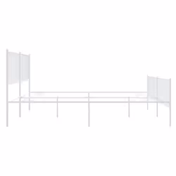 vidaXL Metal Bed Frame with Headboard Bedroom Metal Platform Bed Base Bedstead - 183 x 213 cm, with headboard & footboard