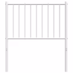 vidaXL Metal Headboard Bed Header Bedroom Furniture Decor Metal Bed Headboard - white, 84.5 x 3 x 90 cm - Additional view 4