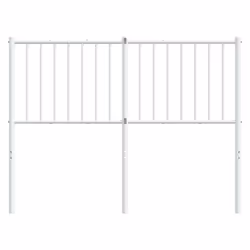 vidaXL Metal Headboard Bed Header Bedroom Furniture Decor Metal Bed Headboard - white, 125 x 3 x 90 cm - Additional view 2