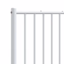 vidaXL Metal Headboard Bed Header Bedroom Furniture Decor Metal Bed Headboard - white, 125 x 3 x 90 cm - Additional view 6