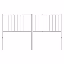 vidaXL Metal Headboard Bed Header Bedroom Furniture Decor Metal Bed Headboard - white, 166 x 3 x 90 cm - Additional view 2