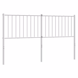 vidaXL Metal Headboard Bed Header Bedroom Furniture Decor Metal Bed Headboard - white, 166 x 3 x 90 cm - Additional view 4