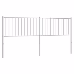 vidaXL Metal Headboard Bed Header Bedroom Furniture Decor Metal Bed Headboard - white, 187 x 3 x 90 cm - Additional view 3
