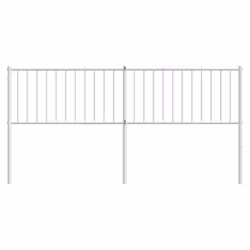 vidaXL Metal Headboard Bed Header Bedroom Furniture Decor Metal Bed Headboard - white, 187 x 3 x 90 cm - Additional view 4