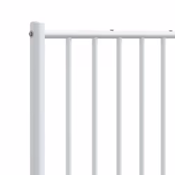 vidaXL Metal Headboard Bed Header Bedroom Furniture Decor Metal Bed Headboard - white, 206 x 3 x 90 cm - Additional view 5