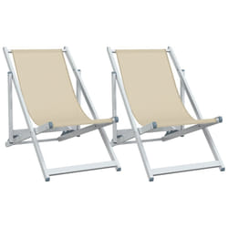 VidaXL 360169 outdoor chair Terrace Aluminium, Textile Cream