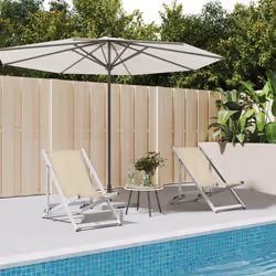 VidaXL 360169 outdoor chair Terrace Aluminium, Textile Cream