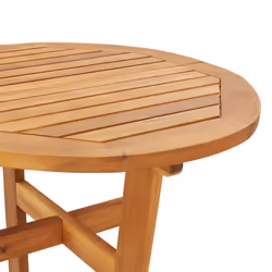vidaXL Solid Wood Acacia Bar Set Garden Outdoor Wooden Bistro Table and Chair - Bar stools with round seat, 4 piece - Additional view 7