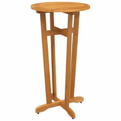 vidaXL Solid Wood Acacia Bar Set Garden Outdoor Wooden Bistro Table and Chair - Bar chairs with backrest, 2 piece - Additional view 6