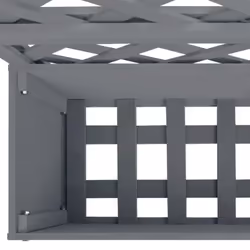 vidaXL Trellis Planter Outdoor Flower Box Garden Raised Bed Plant Pot WPC - grey - Additional view 6