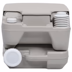 vidaXL Portable Camping Toilet and Water Tank Set Mobile Toilet Camping Potty - grey, 37.5 x 23 x 80 cm + 41.5 x 36.5 x 30 cm