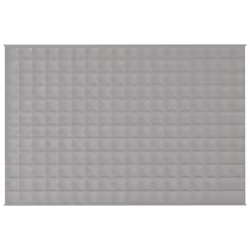 vidaXL Weighted Blanket Bedding Anxiety Blanket Bedroom Quilt Blanket Fabric - grey, 122 x 183 cm/5 kg