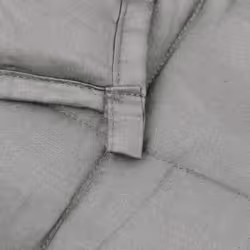 vidaXL Weighted Blanket Bedding Anxiety Blanket Bedroom Quilt Blanket Fabric - grey, 135 x 200 cm/10 kg - Additional view 4